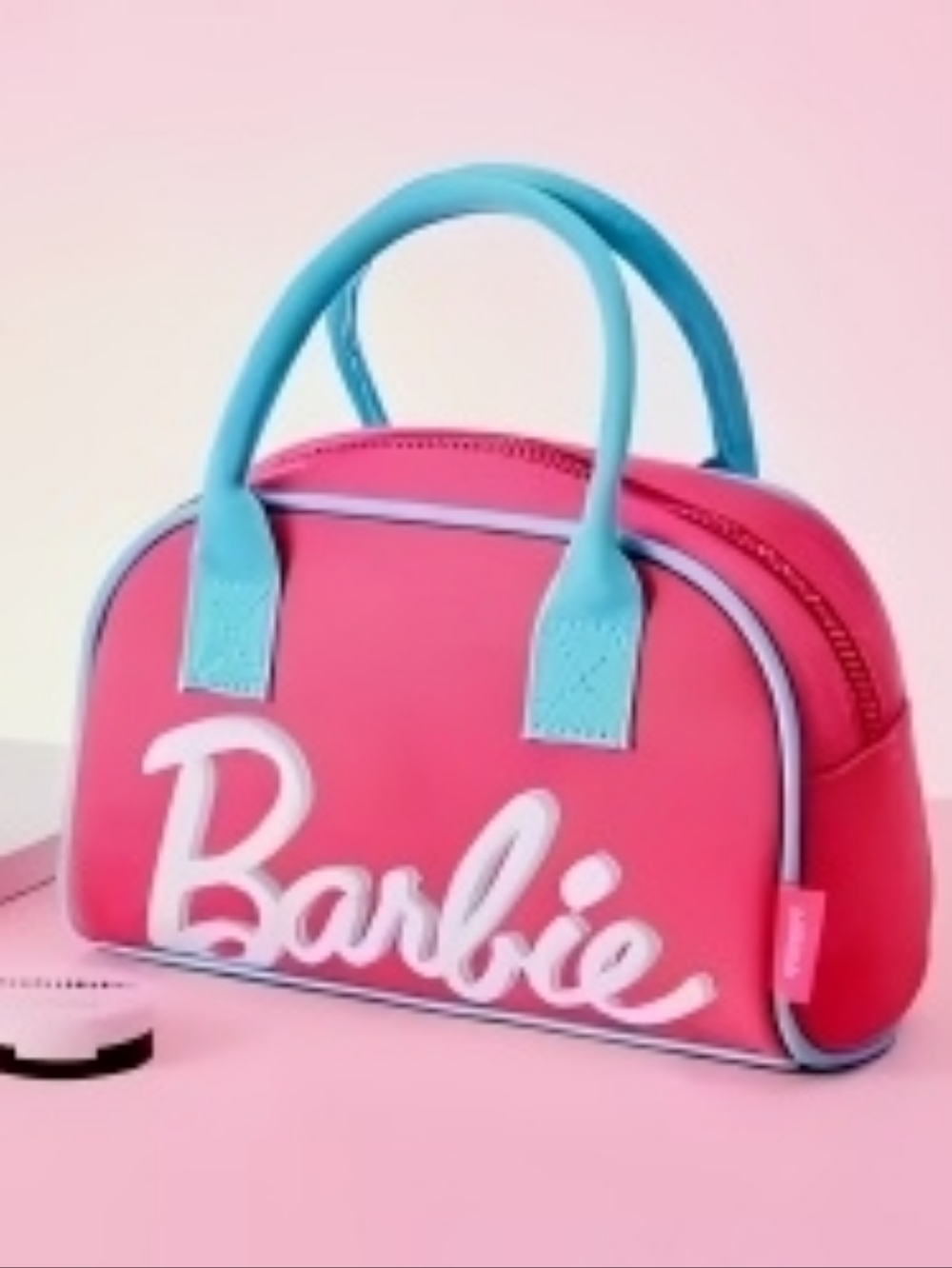 Barbie Official Logo Mini Duffle Cosmetic Bag